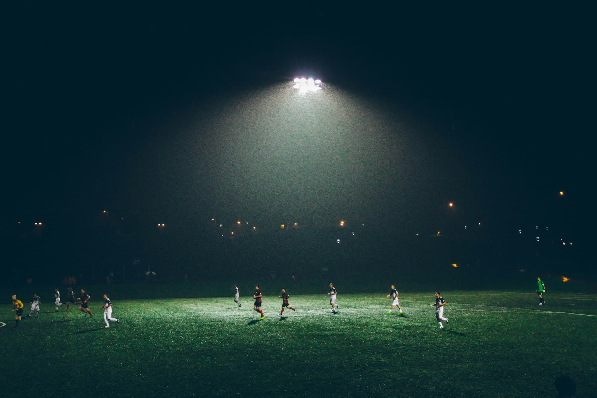 Vue aérienne d'un stade de football